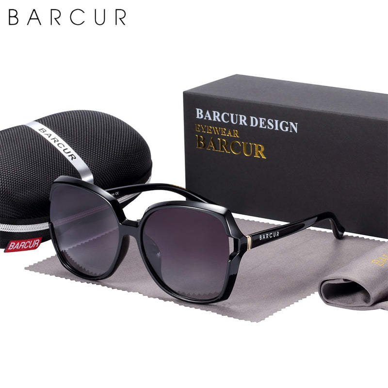 BARCUR Sunglasses Women Oversized Polarized Sun glasses for Women Eyewear Gradient Ladies Shades UV400 Protection Oculos - KiwisLove