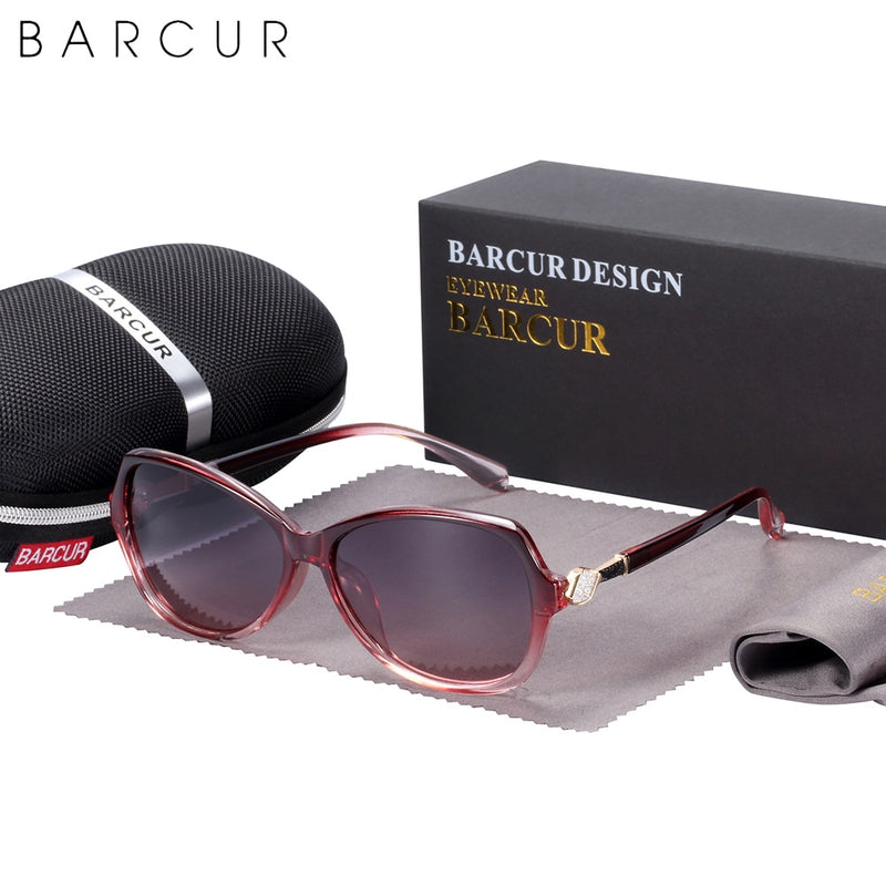 BARCUR Brand Design Oversize Sunglasses Women Polarized Sunglasses Ladies Shades Fashion Glasses UV400 Protection - KiwisLove