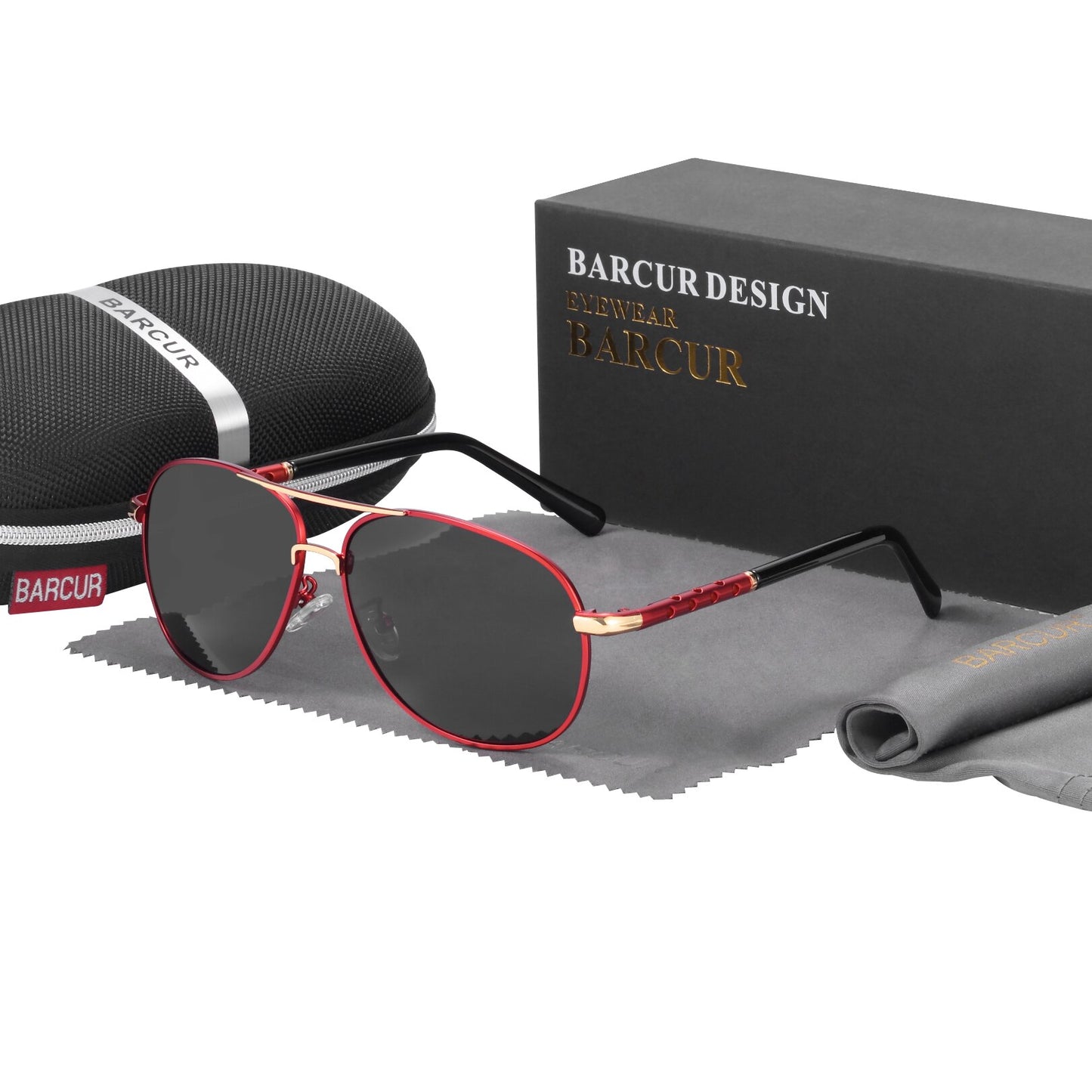 BARCUR Vintage Polarized Sunglasses for Men Fashion Male Eyewear Sun Glasses Travel Oculos Gafas De Sol - KiwisLove