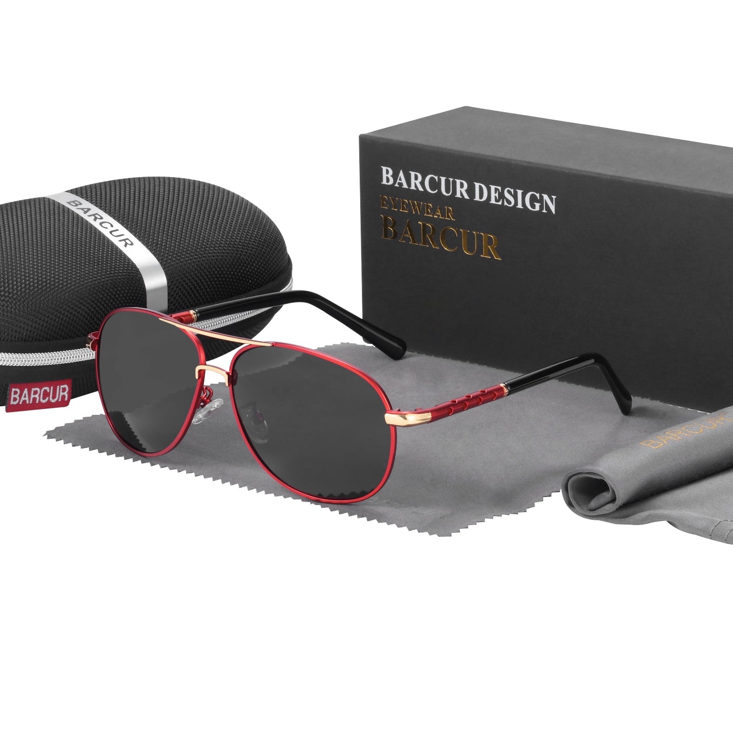 BARCUR Vintage Polarized Sunglasses for Men Fashion Male Eyewear Sun Glasses Travel Oculos Gafas De Sol - KiwisLove