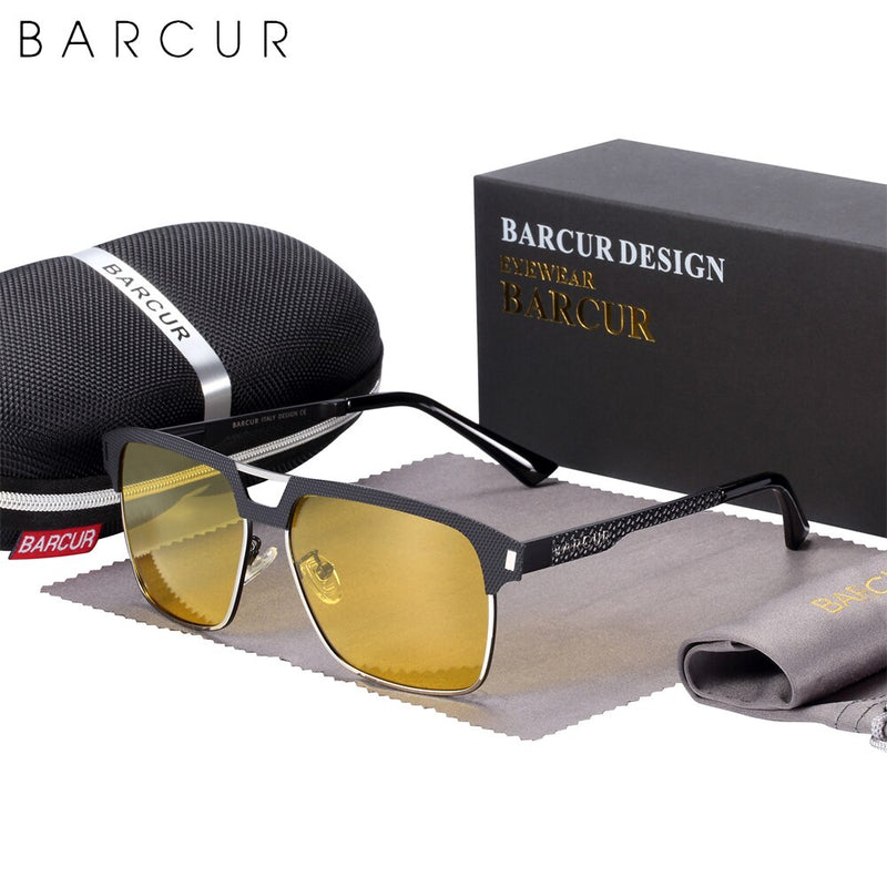 BARCUR Original Design Polarized Sunglasses Men Sun Glasses for Men Driving Square Eyeglasses Sport Glasses - KiwisLove