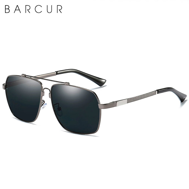 BARCUR Brand Design Titanium Alloy Frame Sunglasses Polarized Men Sun Glasses Women Pilot Eyewear Mirror Shades UV400 - KiwisLove