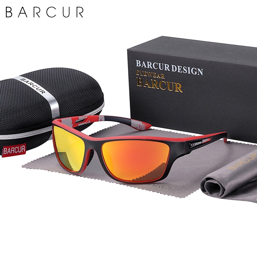 BARCUR Sport TR90 Sunglasses Driving Men Polarized Women Sun Glasses Fashion Glasses UV400 - KiwisLove