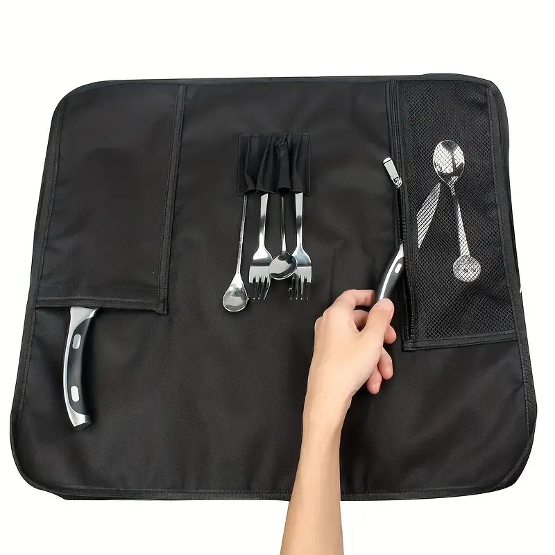 NZ Stock 17 Pocket WESSELECO Chef Knife Roll Bag – Durable Oxford Cloth Carry Case