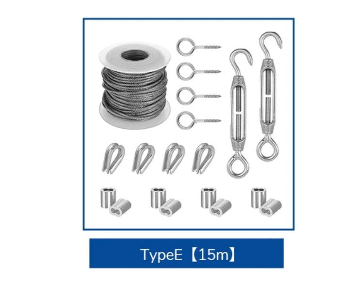 NZ Stock PVC Coated Flexible Wire Rope Soft Cable Transparent Stainless Steel  Kit