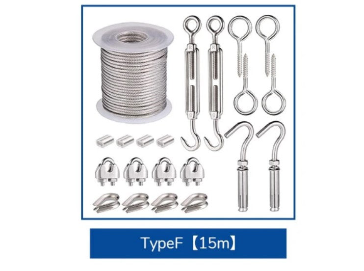 NZ Stock PVC Coated Flexible Wire Rope Soft Cable Transparent Stainless Steel  Kit