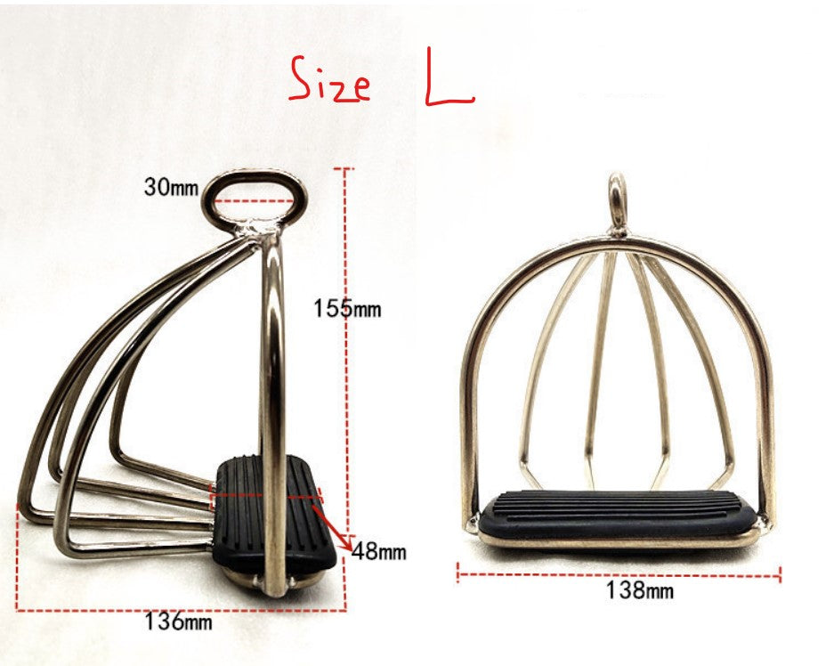 Safety stirrups Optimal leg position riding riding stainless steel - KiwisLove