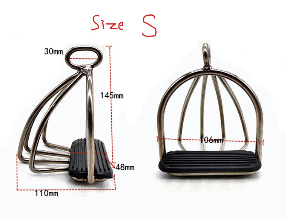 Safety stirrups Optimal leg position riding riding stainless steel - KiwisLove