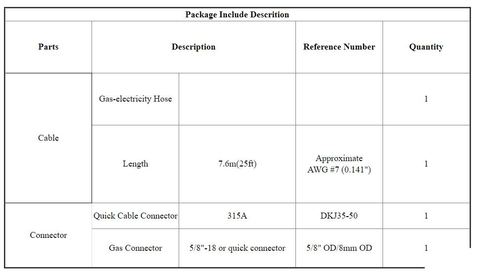 25ft/7.6m WP9 WP17 TIG Welding Torch Gas-Electric Integrated Red Hose - KiwisLove