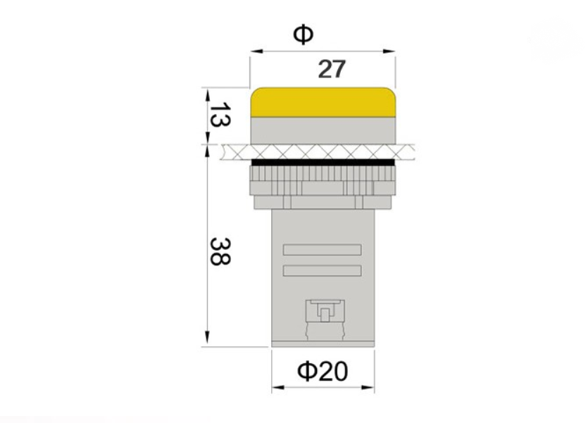 Indicator Signal Lamp Light Waterproof ad16-22ds 22mm 20mA - KiwisLove
