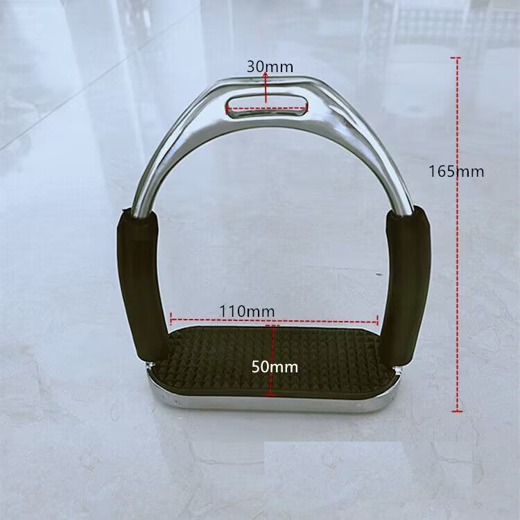 1Pair Saddle Pedals Fence Stirrup Horse Riding Safety Flexible Anti-Slip Racing Stainless Steel Stirrups Supplies - KiwisLove