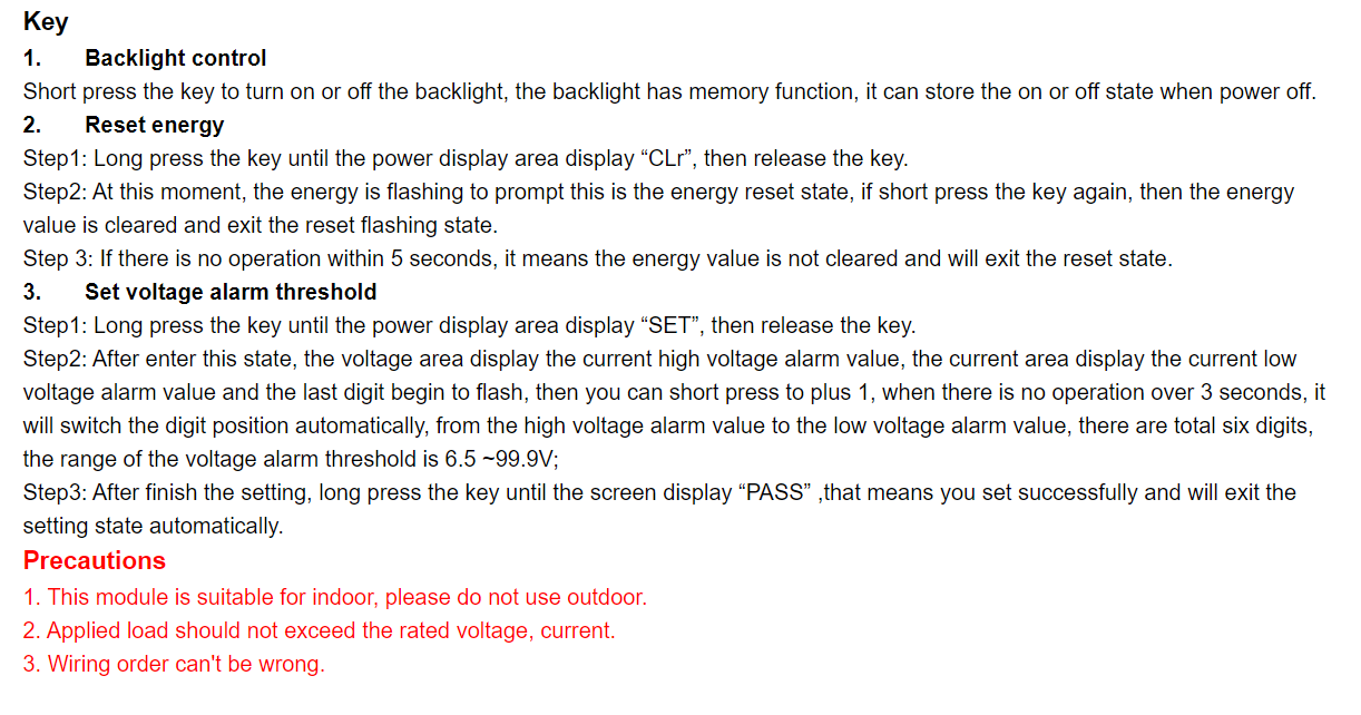 Digital LED Display Voltmeter Ammeter Wattmeter Power Energy Meter - KiwisLove