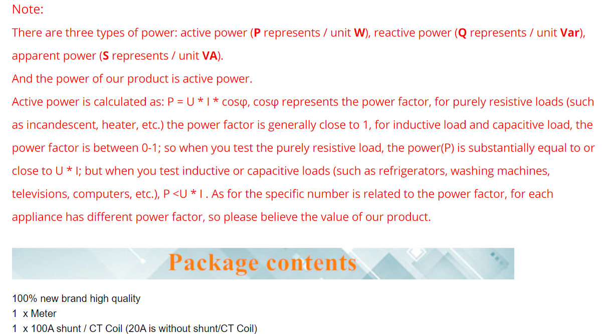 Digital LED Display Voltmeter Ammeter Wattmeter Power Energy Meter - KiwisLove