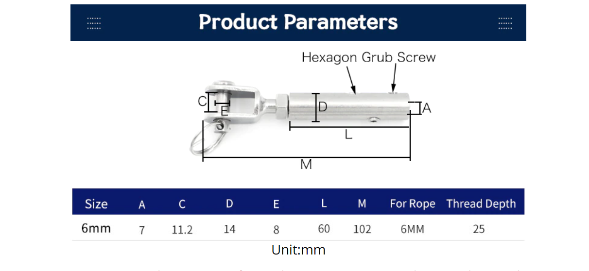 10 pcs Cable Railing Fork Jaw Tension Terminal Fitting Toggle Anchor - KiwisLove