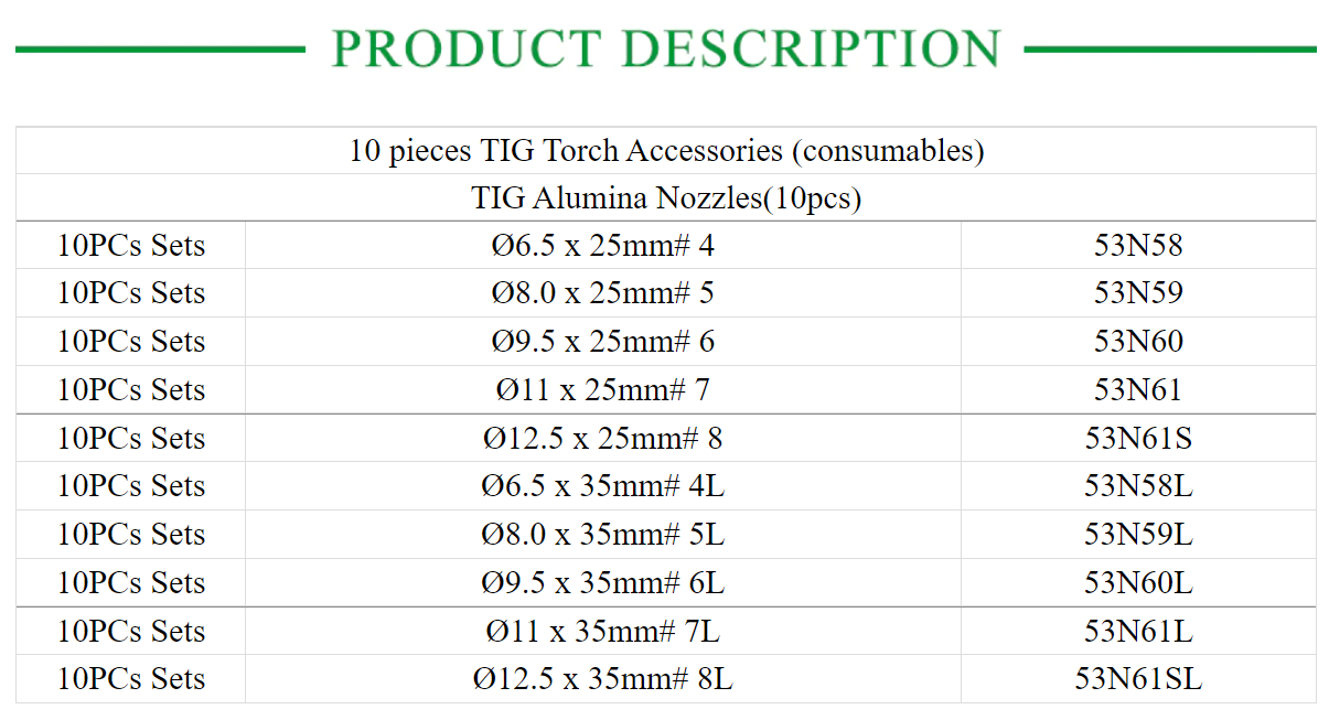 10PCs Alumina Nozzles For TIG WP9/17/18/20/26 - KiwisLove