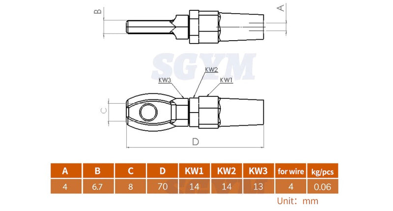 5pcs 316 Marine Grade Stainless Steel Swageless Eye Terminal for 4mm wire - KiwisLove