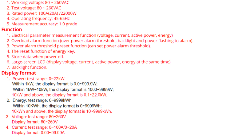 Digital Voltmeter Ammeter Power Energy Tester Current Voltage Meter Power Wattmeter - KiwisLove