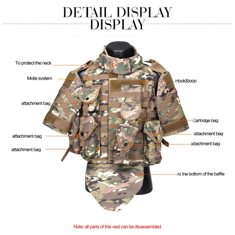 Tactical Military Police Security Safety Vest Protective Vest Interceptor OTV Portable CS - KiwisLove