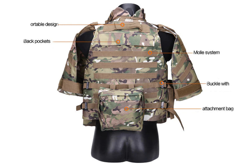 Tactical Military Police Security Safety Vest Protective Vest Interceptor OTV Portable CS - KiwisLove