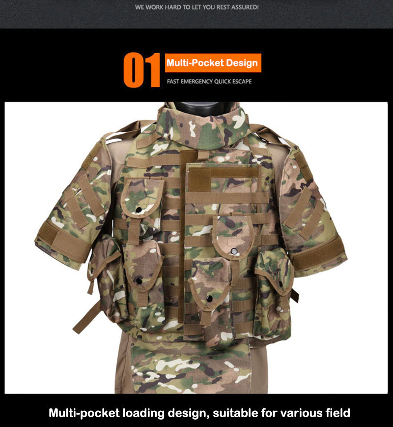 Tactical Military Police Security Safety Vest Protective Vest Interceptor OTV Portable CS - KiwisLove