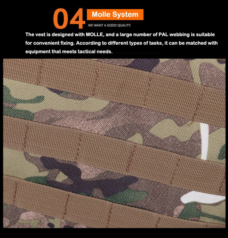 Tactical Military Police Security Safety Vest Protective Vest Interceptor OTV Portable CS - KiwisLove