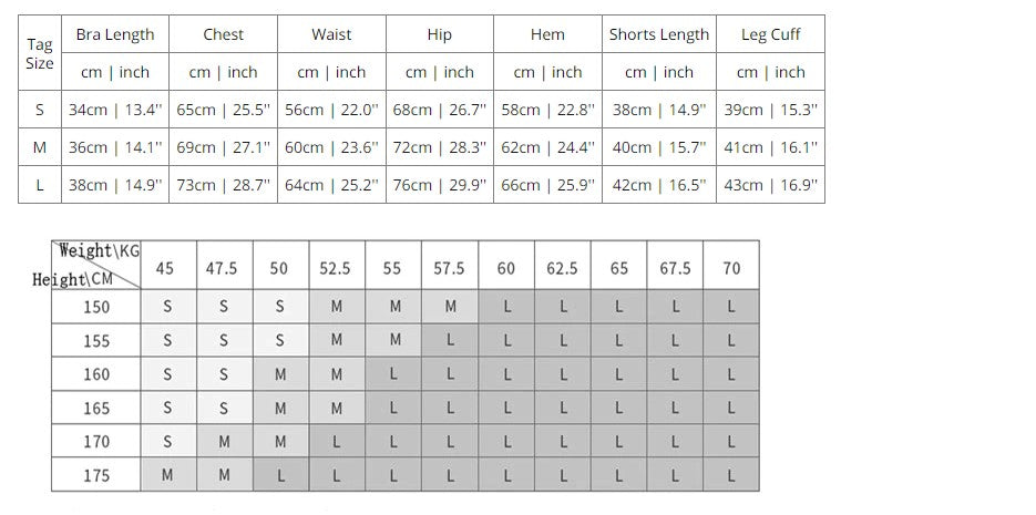 Women Set Fitness Body Building Yoga Clothes Gym  Bra Cycling Sportwear Outfit - KiwisLove