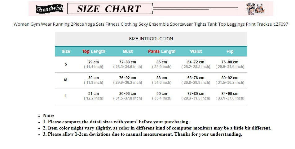 Women Gym Yoga Sets Fitness Tights Tank Top Leggings Print Wokout Tracksuit - KiwisLove