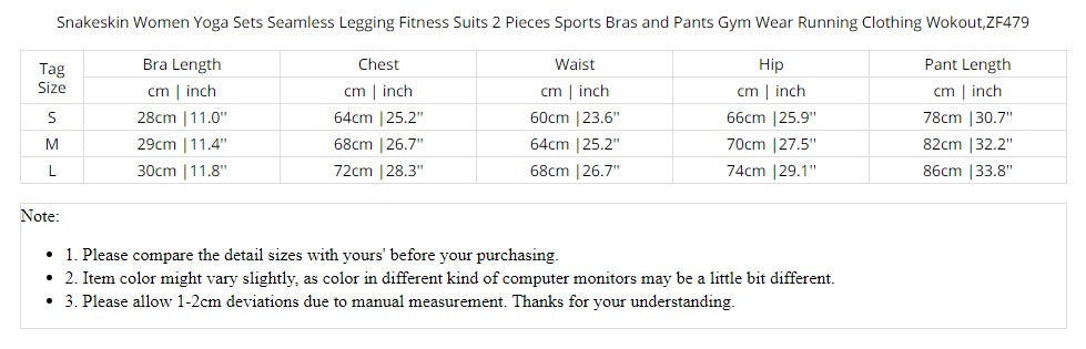 Snakeskin Women Yoga Set Seamless Legging Fitness Sports Bras and Pants Gym - KiwisLove