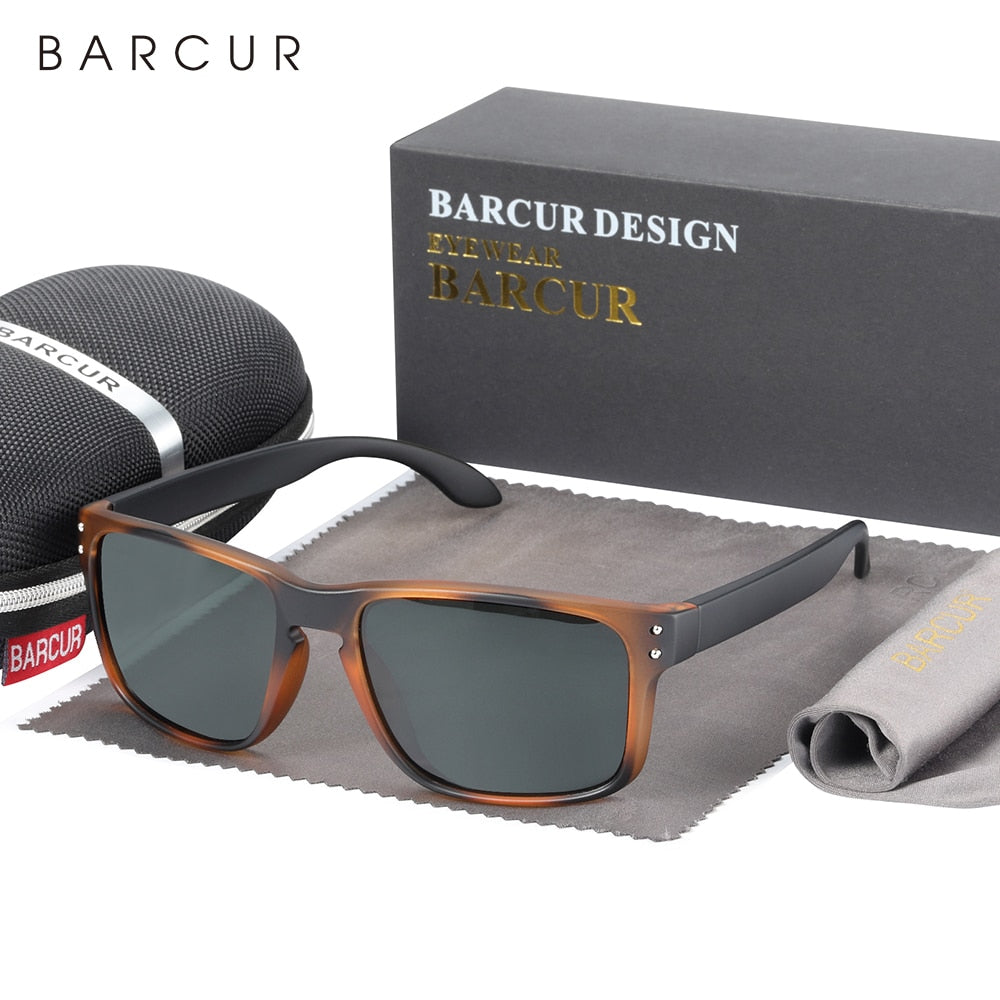 BARCUR TR90 Sunglasses for Men Light Weight Sports Sun Glasses for Women Eyewear Oculos Accessory - KiwisLove