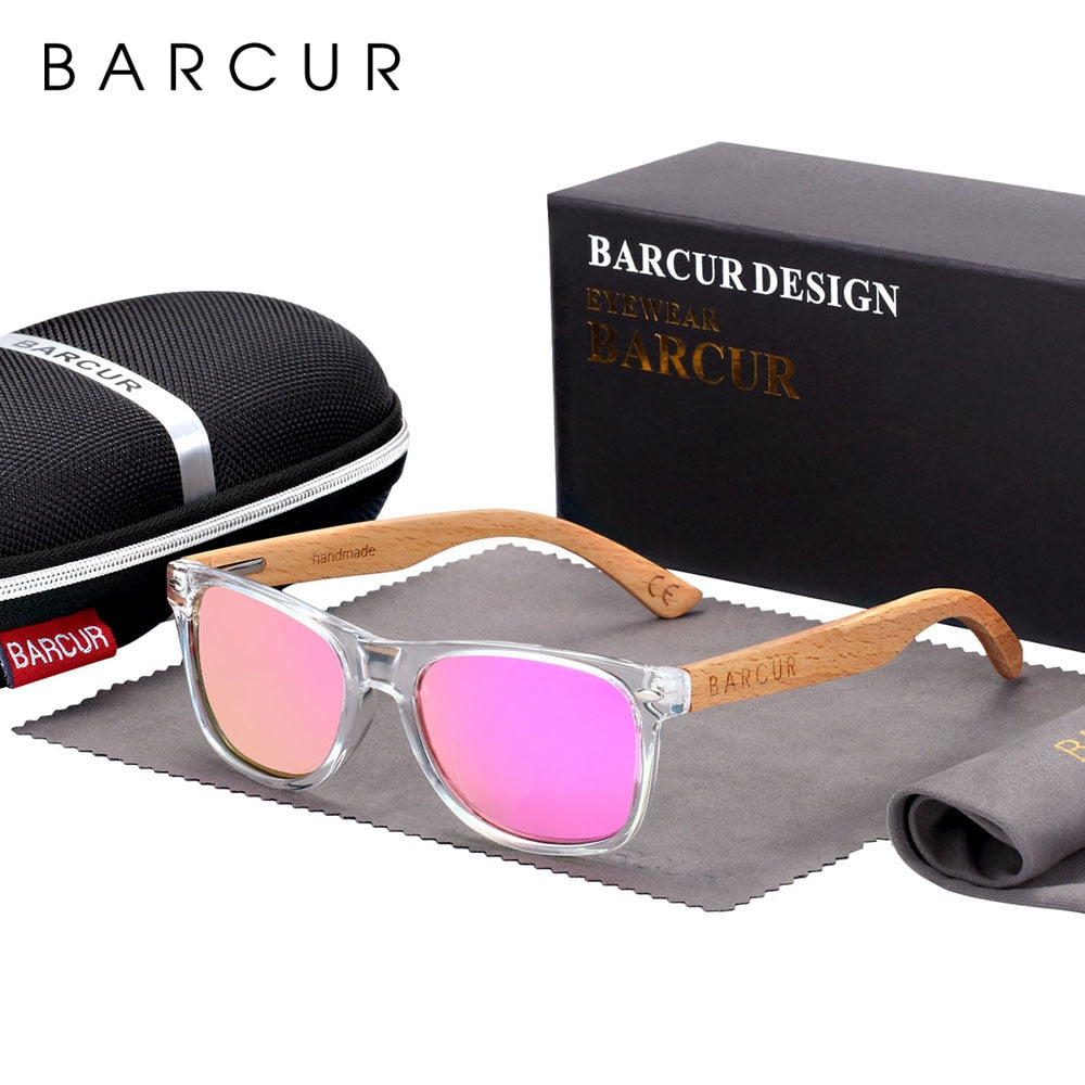 BARCUR Children Sunglasses Polarized Wood Sun Glasses Boy Girls UV400 Eyewear Oculos Gafas De Sol - KiwisLove