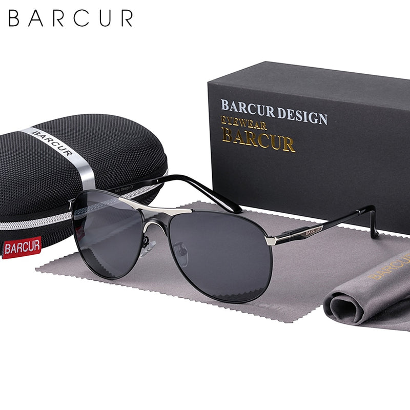 BARCUR Brand Design Sunglasses High Quality Men Polarized Sun Glasses Driving Mens Sun Glasses UV400 - KiwisLove