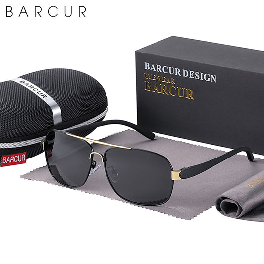 BARCUR Polarized Men Sun Glasses For Driving Durable Sunglasses Eyewear UV400 Gafas Oculos De Sol - KiwisLove