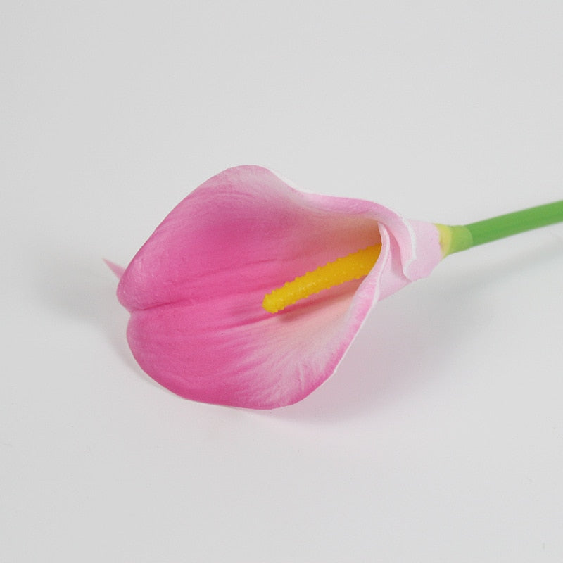 10Pcs PU Artificial Flowers Calla Lily Real Touch Bridal Bouquet High Quality Fake Flower Wedding Home Table Decoration Autumn - KiwisLove