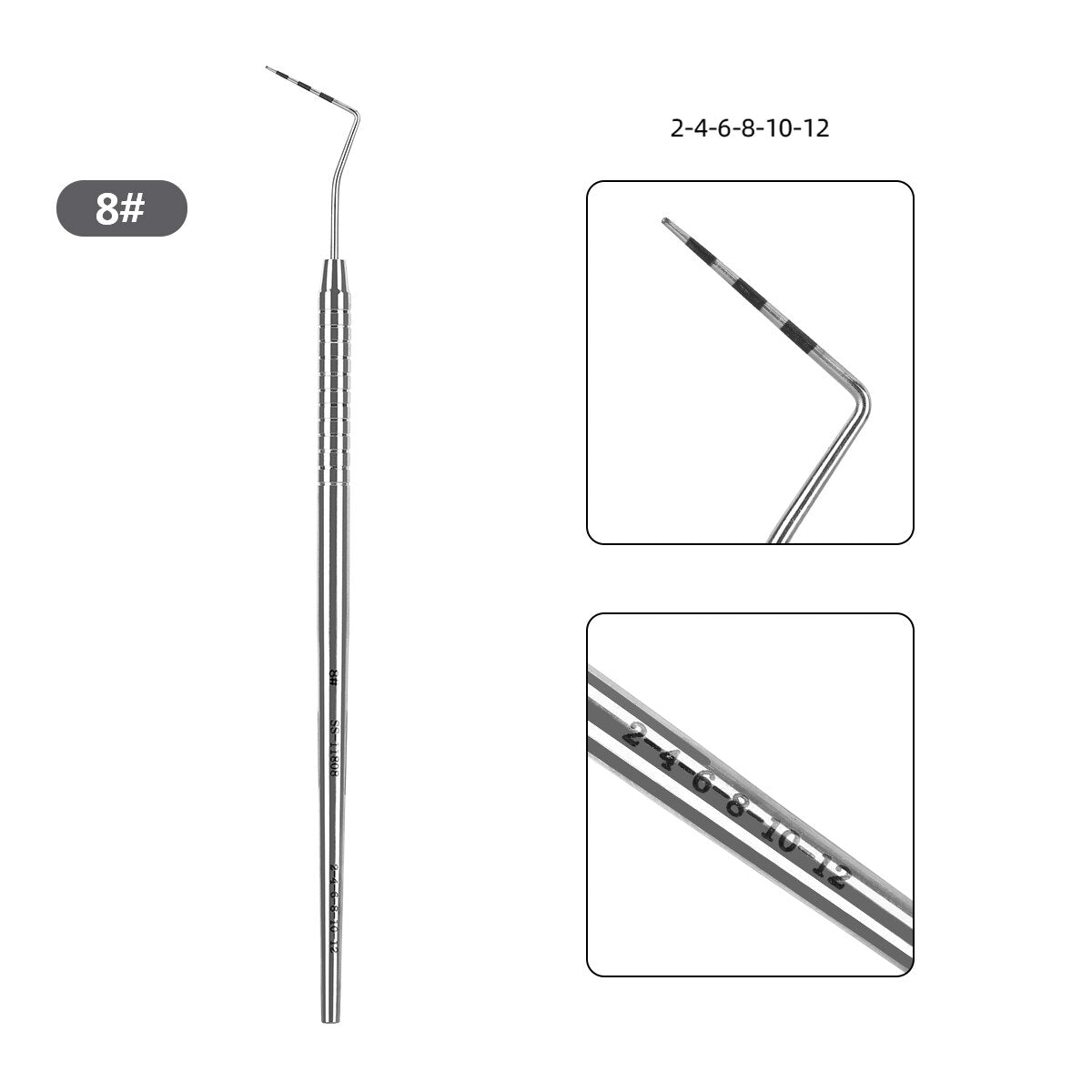 1 PC AZDENT Dental Stainless Steel Periodontal Probe With Scaler Explorer Instrument Tool Endodontic Equipment Material - KiwisLove