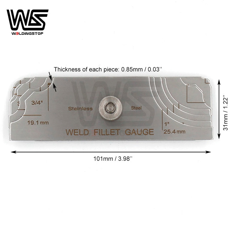 MG-11 welding fillet Gage inspection welding gauge Soldering Ruler (Metric&amp;Standard) - KiwisLove