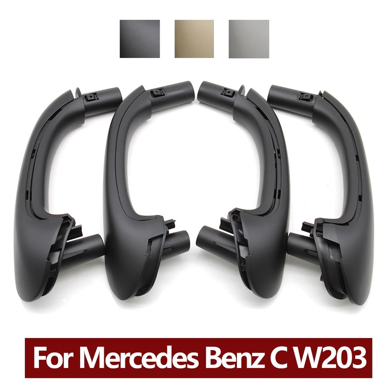 4 Pcs Car Front Left Right Interior Door Pull Handle Set Replacement For Mercedes Benz W203 C Class Sedan 2000-2007 - KiwisLove