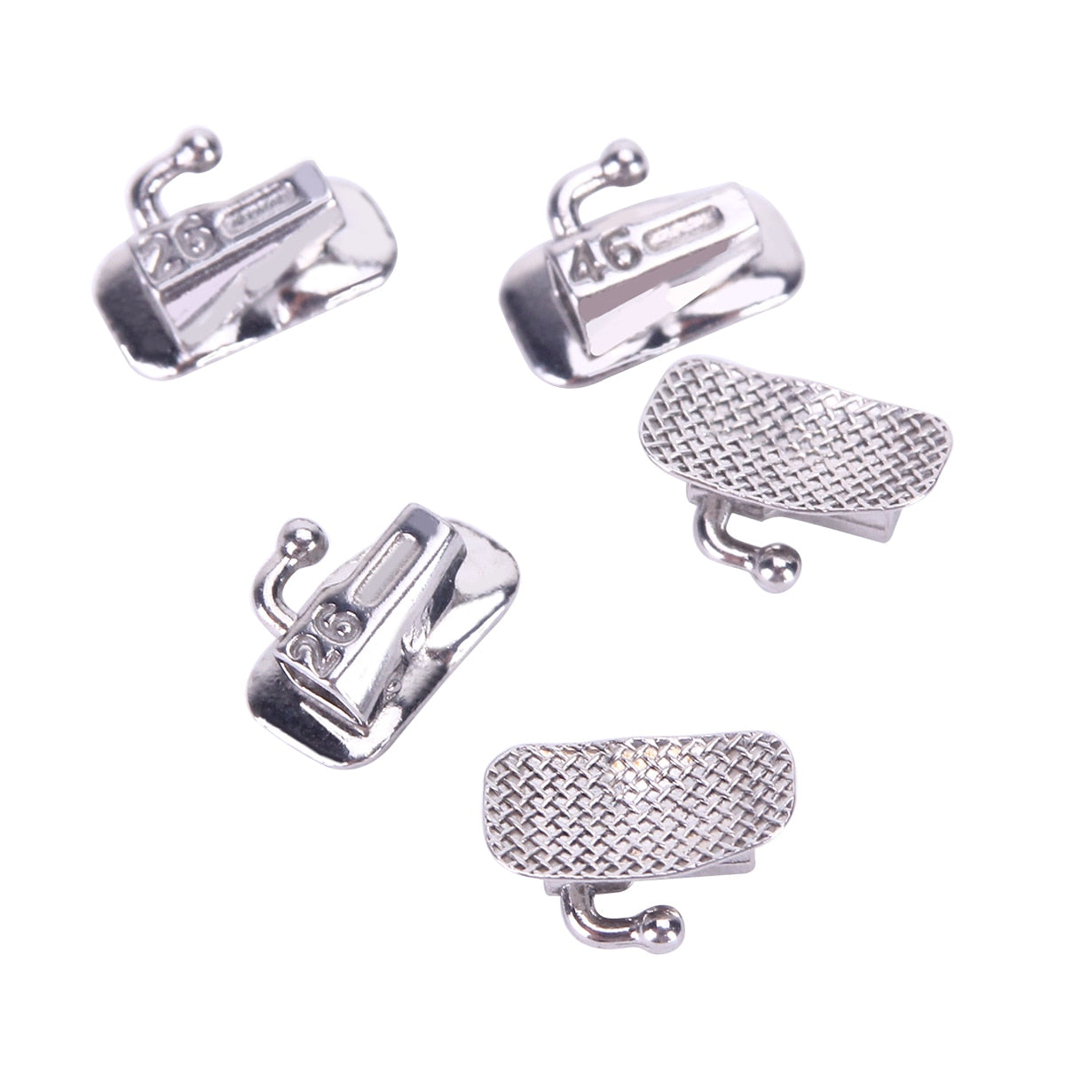 20sets=80pcs/Box Dental Buccal Tube Non-Convertible Bonding 1st/2nd Molar Split Welding Orthodontic Buccal Single Tube - KiwisLove