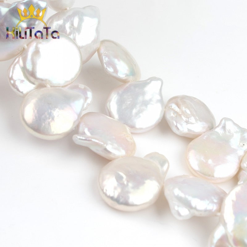 13*18mm Water Drop Natural Freshwater Baroque Beads White Pearls Loose Beads For Jewelry Making DIY Bracelet Accessories 15&#39;&#39;