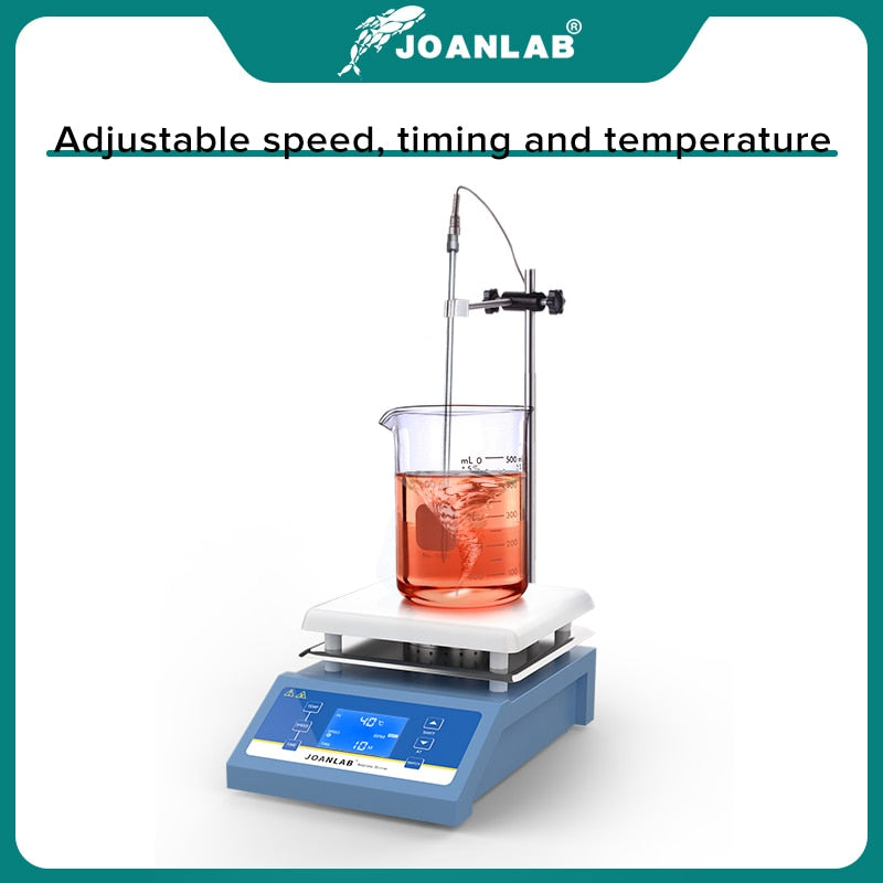 JOANLAB Heating Magnetic Stirrer Hot Plate Lab Stirrer Digital Display thermostat Mixer Lab Equipment 1/3L 5L 220v With Stir Bar - KiwisLove