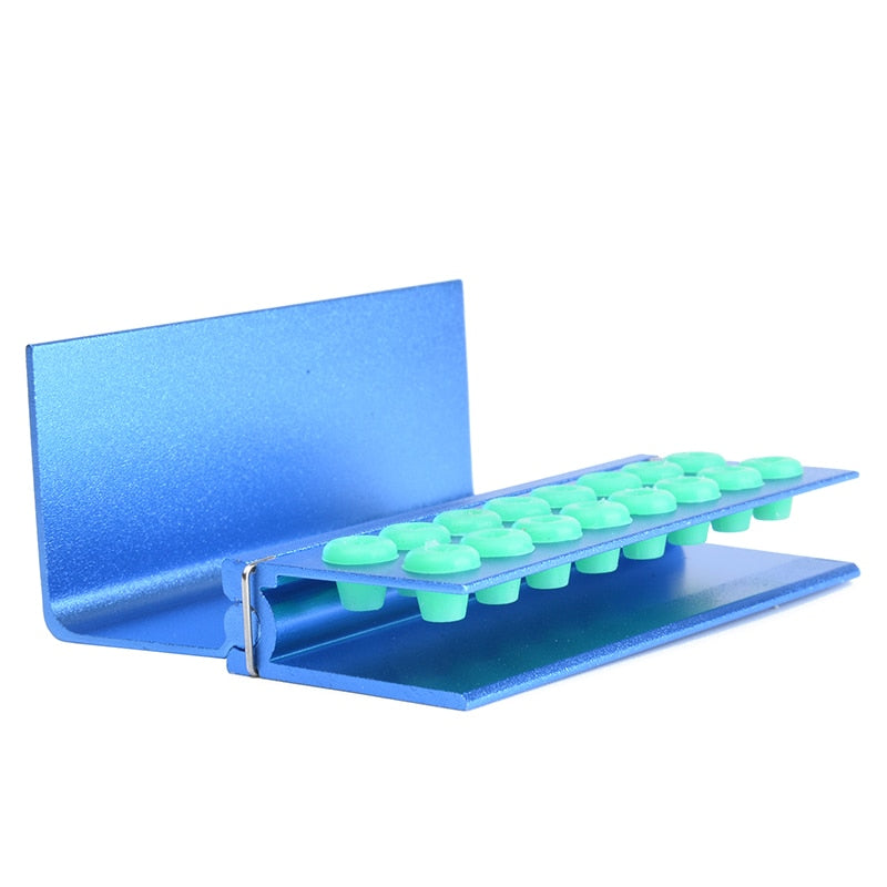 Dental Burs Holder For FG RA Bur Aluminum Dental Bur Block With Cover Autoclavable 16Holes/10Holes - KiwisLove