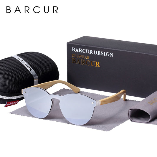 BARCUR Cat Eye Sunglasses Bamboo Men New Brand Glasses Sun Glasses For Women Googles Red Sunglasses Fishing Eyewear - KiwisLove