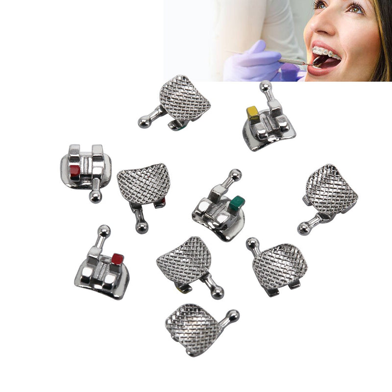 20 Sets=400pcs AZDENT Dental Orthodontic Metal Bracket Braces Mesh Base Mini Roth/MBT 022 345 Hooks - KiwisLove