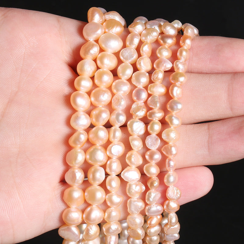 Natural Freshwater Pearl White Pink Purple Irregular Pearls Punch Beads for DIY Craft Bracelet Necklace Jewelry Making 15&#39;&#39;