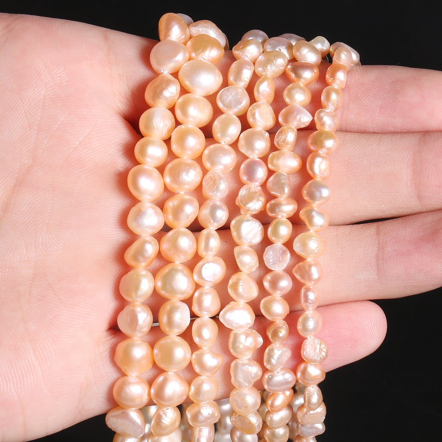 Natural Freshwater Pearl White Pink Purple Irregular Pearls Punch Beads for DIY Craft Bracelet Necklace Jewelry Making 15'' - KiwisLove