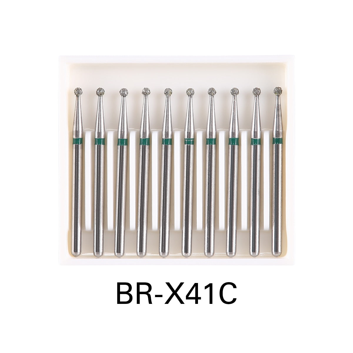 10pcs/Pack AZDENT Dental Diamond Burs Drill Ball Round Type 25mm FG 1.6mm For High Speed Handpiece 450000r/Min - KiwisLove