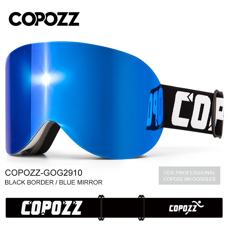 COPOZZ Ski Googles Snowboard Ski Glasses Men Women Anti-fog Cylindrical Snow Ski Goggles UV Protection Winter Sports Gafas Ski - KiwisLove
