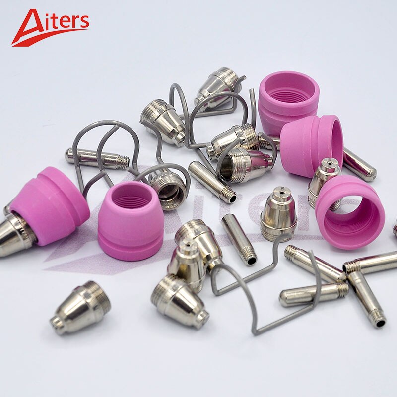 34PCS for AG60 Nozzle SG55 Electrode Air Plasma Cutter Cutting Torch WSD60 Alumina Ceramic Nozzles Shield Cup - KiwisLove