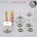 12pcs TIG Welding  #12 High Temperature Glass Cup Kit Torches WP17 18 26 Stubby Collets Body Gas Lens Sets - KiwisLove