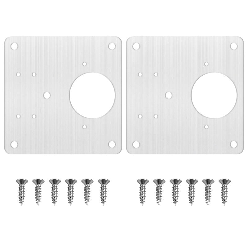 KAK Stainless Steel Cabinet Hinge Repair Plate 1-8 Pack Door Hinge Mounted Plate with Screws Furniture Hardware Accessories - KiwisLove