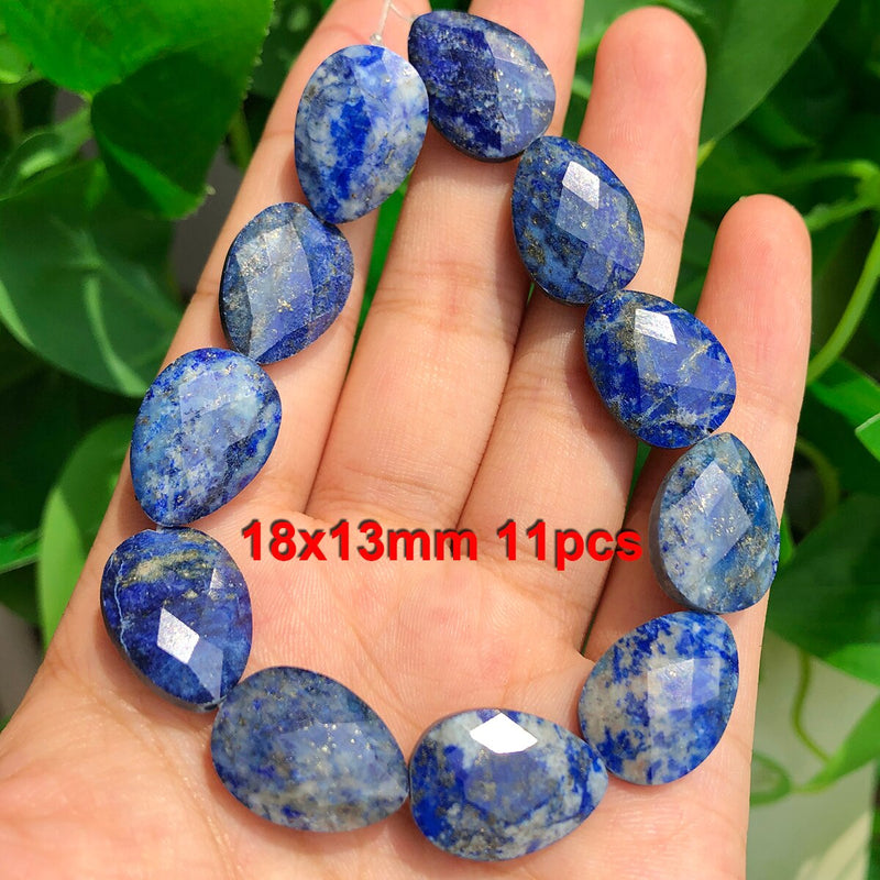 Natural Lapis Lazuli Stone Faceted Column Round Irregular Spacer Beads For Jewelry Making Diy Bracelets Necklace Accessories - KiwisLove